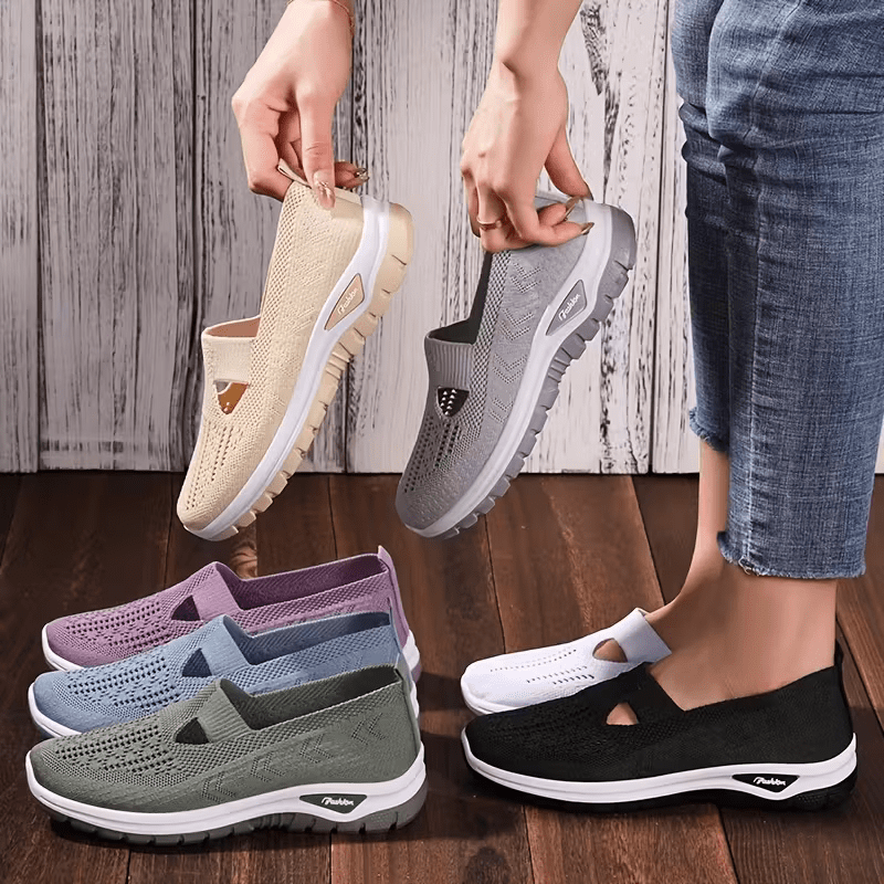 Tênis Ortopédico Slip On Fit Confort™ + 1 Par de Meias de Brinde - Confortiva