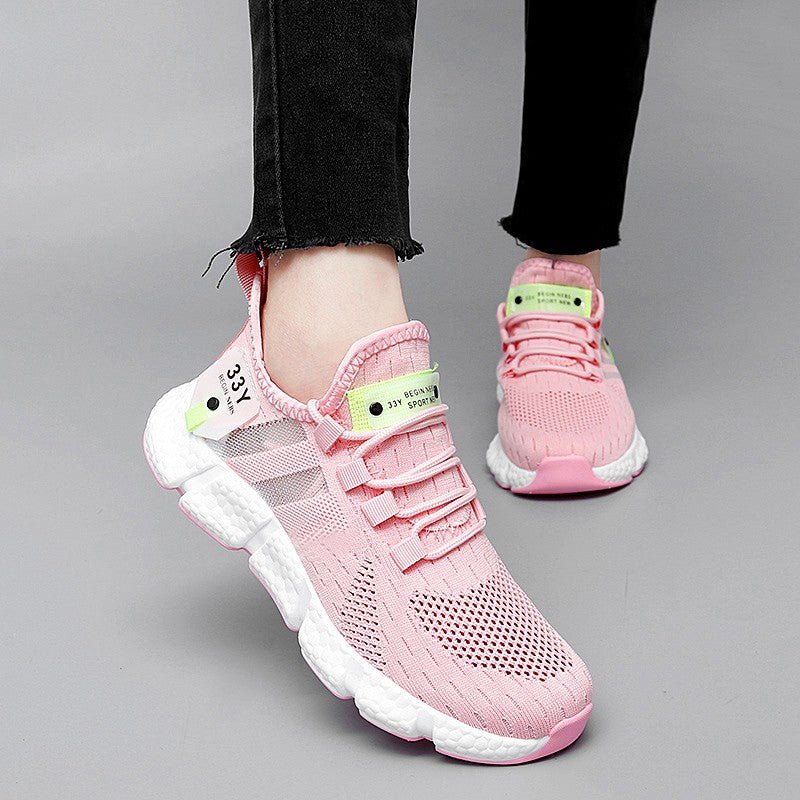 Verão feminino sapatos esportivos confortáveis tênis ao ar livre sapatos - Confortiva